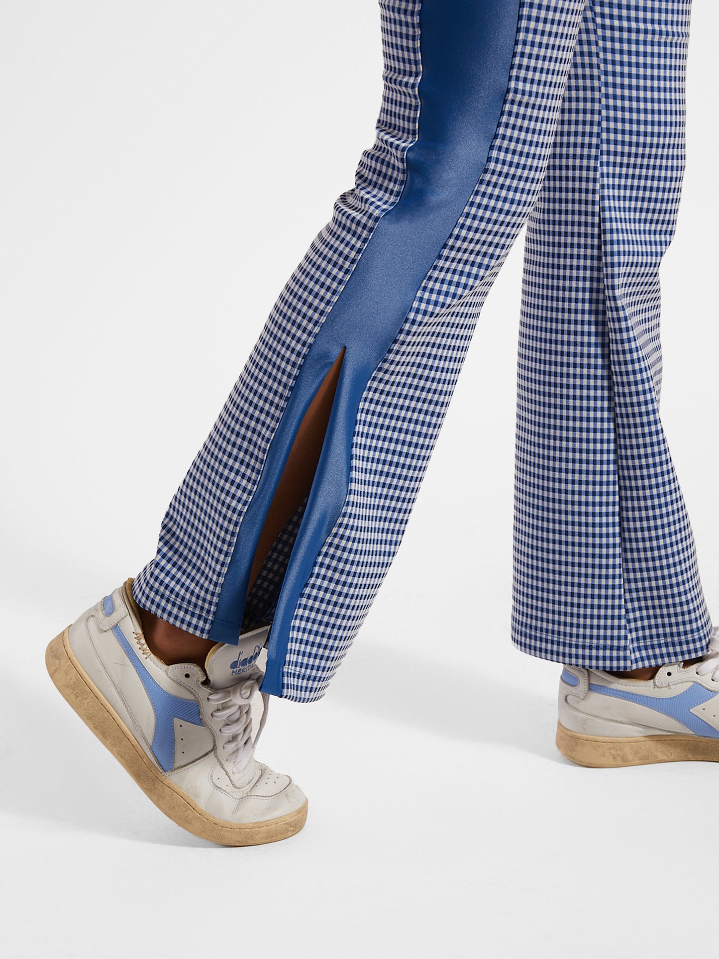 Katylyn Redford High Rise Flare - Lapis Blue/White