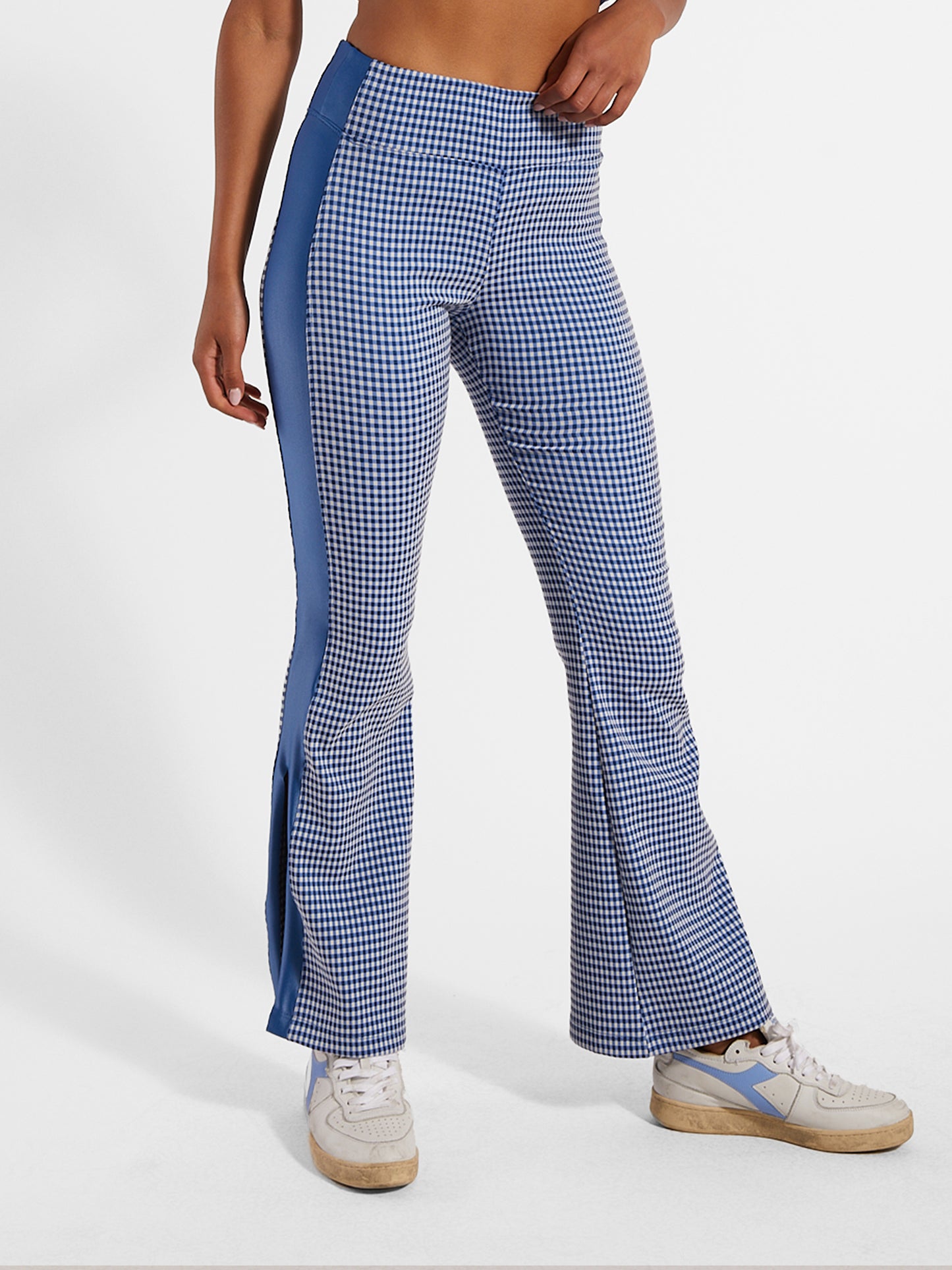 Katylyn Redford High Rise Flare - Lapis Blue/White