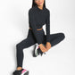 Exceed Rib High Rise Legging - Black