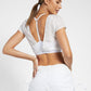 Bridget Eyelet Short - White
