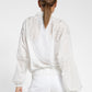 Skylar Eyelet Zip Up Jacket - White