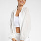Skylar Eyelet Zip Up Jacket - White