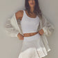 Tag Eyelet Skort - White