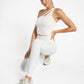 Exceed Rib High Rise Legging - Macadamia